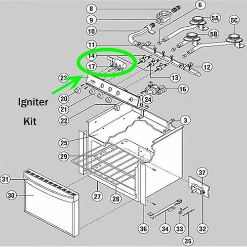 MENSI Push Button Piezo Ignitor Kit for RV Stove Range, 3 Burner, 4 Burner Camp Stove Atwood, Wedgewood, Dometic, Suburban, Magic Chef, Garystone (4 Outlets Igniter Kit) in Kuwait