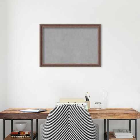 Amanti Art Framed Magnetic Board (29 x 21) Farmhouse Brown Narrow Magnet Board, Medium Magnetic Bulletin Board for Office Decor, Mudroom, Kitchen or Organization Drop Zone from WI, USA in Saudi Arabia