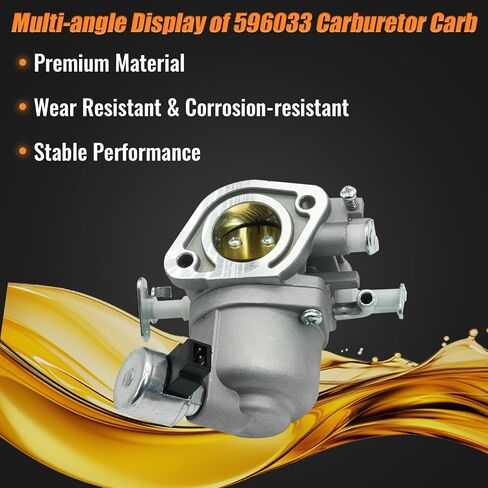 المكربن ​​596033 597128 596375 مناسب لمحرك بريجز وستراتون 40U777 40U877 44U577 44U677 44U877 44N777 44J677 44N877 44U577، مع صمام إيقاف الوقود وفلتر الهواء 792105 in Kuwait