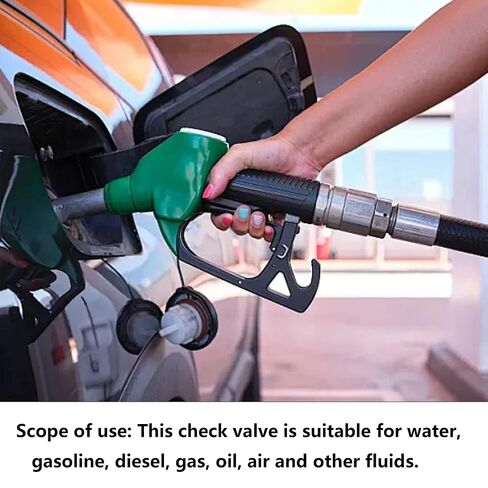 PSON 2PCS 3/8 Inch Aluminium Alloy Fuel Check Valve, Non Return One Way Check Valve for Fuel Line Oil Petrol Diesel Gasoline Water, Silver in Saudi Arabia