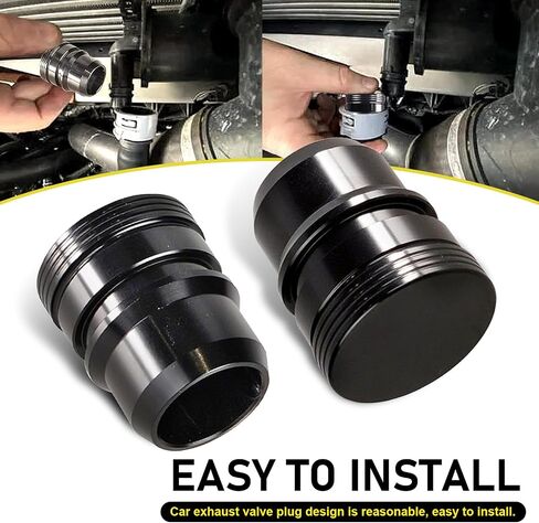 قطعة واحدة من أجزاء تعديل صمام عادم السيارة، ملحقات قابس صمام العادم، قطع غيار قابس العادم والعادم، متوافقة مع Ford 13-21 F150 Ecoboost 3.5l 2.7l VTA (أسود) in Saudi Arabia