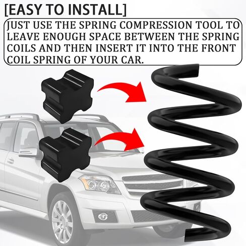 4PCS Coil Spring Spacers Coil Spring Booster for 1" to 1.5" Coil Spring Lift Kit, Rubber Car Lift Blocks Heavy Duty Coil Spring Spacers for Cars Trucks SUVs Car Accessories in Saudi Arabia