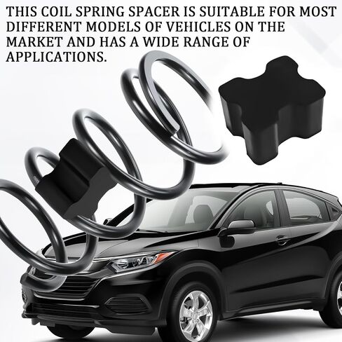 4PCS Coil Spring Spacers Coil Spring Booster for 1" to 1.5" Coil Spring Lift Kit, Rubber Car Lift Blocks Heavy Duty Coil Spring Spacers for Cars Trucks SUVs Car Accessories in Saudi Arabia