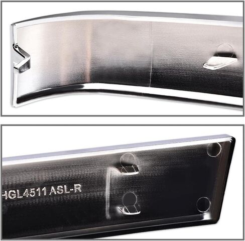 PIT66 Grille Trims Set, Compatible with 2003-2007 Chevy Silverado, LH RH Driver & Passenger Side, 2 Pcs, (Black) in Saudi Arabia
