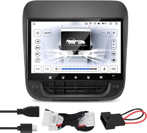 Aekegrep-Tesla Rear Screen for Tesla Model 3 2017-2023 and Model Y 2019-2024 7.2-inch IPS Touch Screen with AC Control for seat Heating and air Conditioning Temperature Mediation. in Saudi Arabia