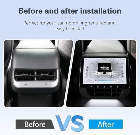Aekegrep-Tesla Rear Screen for Tesla Model 3 2017-2023 and Model Y 2019-2024 7.2-inch IPS Touch Screen with AC Control for seat Heating and air Conditioning Temperature Mediation. in Saudi Arabia