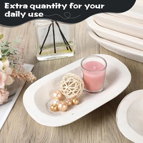 10 Pack Wooden Dough Bowls Bulk Rustic Dough Bowls Hand Carved Wood Bowl Dining Room Paulownia Bowls for DIY Home Crafts Making Farmhouse Fruits Supplies Decoration in Saudi Arabia