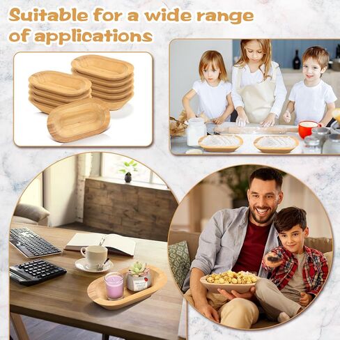 10 Pack Wooden Dough Bowls Bulk Rustic Dough Bowls Hand Carved Wood Bowl Dining Room Paulownia Bowls for DIY Home Crafts Making Farmhouse Fruits Supplies Decoration in Saudi Arabia