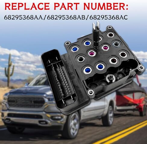 68295368AC ABS وحدة التحكم في الفرامل المضادة للقفل لـ 2016-2022 RAM 1500 ABS وحدة التحكم في مضخة الفرامل المضادة للقفل استبدال # 68295368AA 68295368AB 68295368AC in Kuwait
