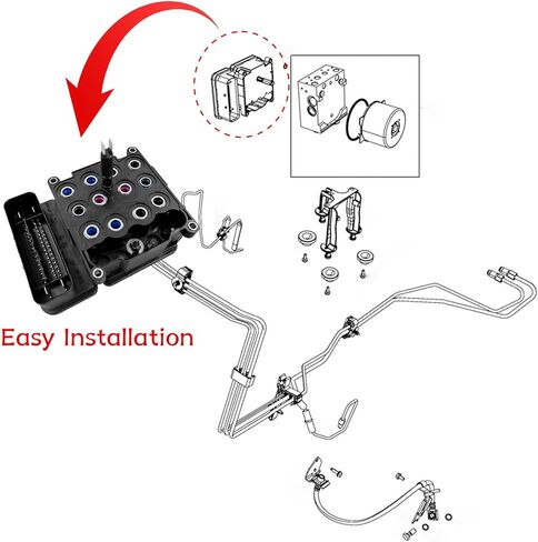 68295368AC ABS وحدة التحكم في الفرامل المضادة للقفل لـ 2016-2022 RAM 1500 ABS وحدة التحكم في مضخة الفرامل المضادة للقفل استبدال # 68295368AA 68295368AB 68295368AC in Kuwait
