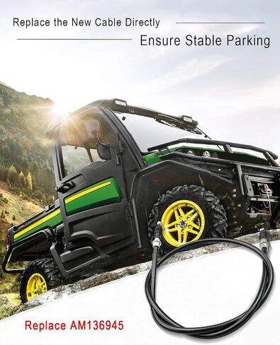 كابل فرامل انتظار السيارة مناسب لمركبات المرافق من سلسلة John Deere Gator TX TM Turf، استبدال كابل فرامل اليد AM136945 in Saudi Arabia