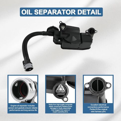 Oil Separator Assembly fit for:-Ford 2011-2016 F250 F350 F450 F550 Super Duty 6.7L V8, Diesel PCV CCV Oil Separator Replace #DC3Z6A785C BC3Z6A785A in Saudi Arabia