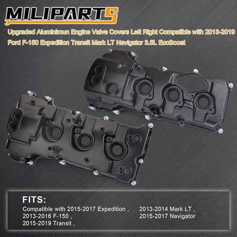 Upgraded Aluminimun Engine Valve Covers Left Right Compatible with Ford F-150 Expedition Transit Mark LT Navigator 3.5L EcoBoost 2013-2019 in Saudi Arabia