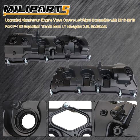 Upgraded Aluminimun Engine Valve Covers Left Right Compatible with Ford F-150 Expedition Transit Mark LT Navigator 3.5L EcoBoost 2013-2019 in Saudi Arabia