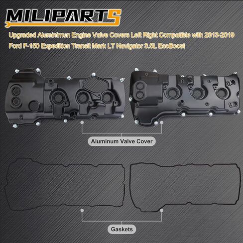 Upgraded Aluminimun Engine Valve Covers Left Right Compatible with Ford F-150 Expedition Transit Mark LT Navigator 3.5L EcoBoost 2013-2019 in Saudi Arabia
