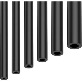 Vacuum Hose Automotive, 1/8" 5/32" 3/16" 1/4" 5/16" 3/8"ID High Performance Silicone Vacuum Tubing Hose Kit, 6PCS Vacuum Lines Automotive hose hvac 130PSI Max Pressure 5FT (BLACK)