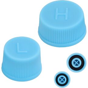 2pcs Replacement Valve Cap for Car Air Conditioning, Leakproof R134a AC High & Low Pressure Port Caps Vehicle Air Conditioning Seal Accessories