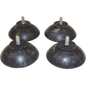 4X 3/8" #8-32 Screw in 1 3/4" Rubber Suction Cups, 5/8" Tall, Made in USA High Quaity Foot Isolator