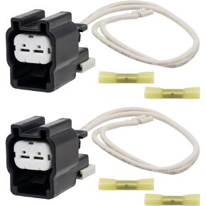 2PCS Engine Cooling Fan Motor Connector Compatible with Buick Equinox for Pontiac GXP FWD 2008 2009 Compatible with Suzuki 2006-2009 Equinox Suzuki XL-7 Repalces 88988506 PT2188