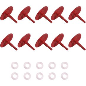 23-2-10 Umbrella Check Valves (10Pcs) and 108-98 Fuel Bowl Screw Gaskets Nylon Reusable Fit for Holley 2300 4150 4160 Carburetors