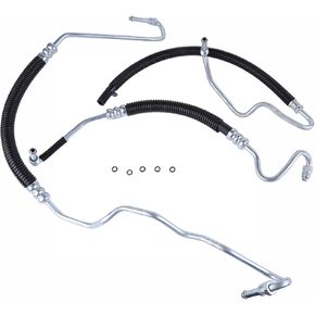 365453 358980 3401941 Power Steering Pressure Line Hose Assembly Compatible for Sierra Silverado 2500 3500 2001-2006 6.6L V8 Turbo Diesel Return Hydroboost High Pressure Hose, 3PCS