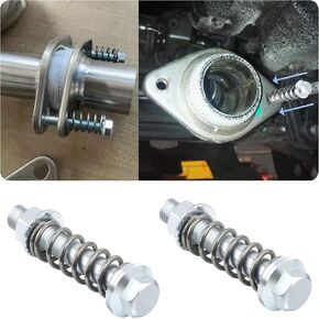 2PCS Car Exhaust Manifold Bolts,Steel M10x1.5 mm Exhaust Bolts and Nuts Kit with Springs for Exhaust Gasket,Professional Exhaust Flange Bolts Car Accessories for Most Cars