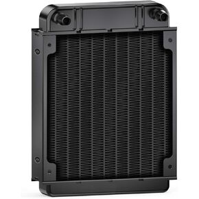 Clyxgs Water Cooling Radiator, 12 Pipe Aluminum Heat Exchanger Radiator with Tube for PC CPU Computer Water Cool System DC12V 120mm