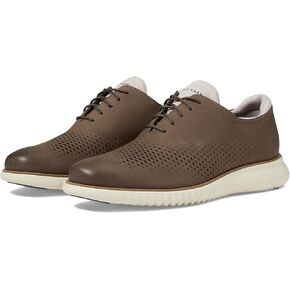Cole Haan Men's 2.Zerogrand Laser Wing Tip Oxford Lined Loafer, Truffle/Ivory Nubuck Upper, 10.5