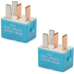 90987-02027 12V Relay 2 pcs 4 pin AC Relay Air Conditioning Relay Compatible with Toyota AVALON COROLLA CAMRY TUNDRA TACOMA RAV4 4RUNNER Compatible with LEXUS RX350 IS300 GX460 90080-87026 90987-02028