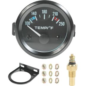 Water Temp Gauge,2" 52mm Water Temp Gauge,100-250℉ Temperature Gauge for Car,Car Accessories Car Temperature Gauge with Led Backlight Water Temp Gauge,Use for Cars Trucks Vehicles Ships