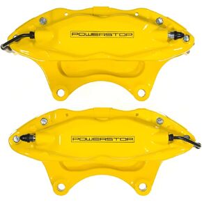 Power Stop Front S5284YLW Pair of High-Temp Yellow Powder Coated Calipers