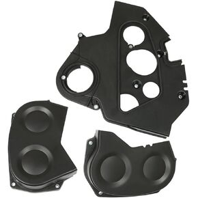 3Pcs Upper LH RH & Lower Engine Timing Belt Cover Replacement for Kia Sorento 2003-2006 635-137 635-540 635-530