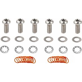 TDZ Titanium Alloy Bolts Screw & 20 Pack - #11105 O-Ring for Harley All Models 5 or 6 Hole Derby Cover – Big Twin – Sportster -