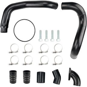 Universal Turbo Intercooler Piping Aluminum Pipe Tube Intercooler Pip,14 PCS,Silver