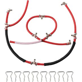 Upgraded Diesel Fuel Injector Fuel Return Hose line Kit Compatible with 2004.5-2010 Duramax 6.6L LLY LBZ LMM 2004-2010 Silverado 2500HD 3500HD Sierra 2500HD 3500HD Replace# 97328733 98062291