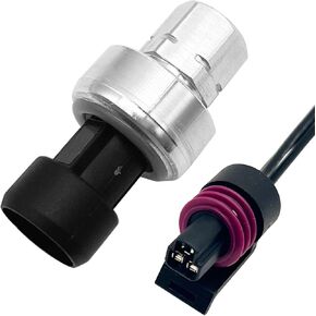 A/C Refrigerant Pressure Switch Sensor & Connector Compatible with GM Buick Chevrolet Hummer Refrigerant Pressure Sensor & Connector Replace 13587668 13502759 22634172 8971482280 22678731