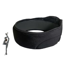 Padded Headband for Figure Skating, Black (Large)