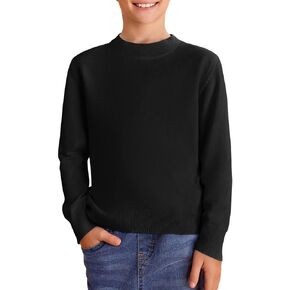 Haloumoning Boys Sweaters Kids Crewneck Long Sleeve Knit Pullover Sweater 5-14 Years