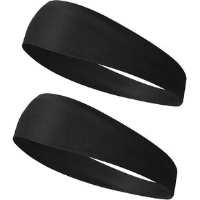 Headbands for Kids, 2PCs Cooling Sports Headband Kid Sweat Band for Football Soccer Baseball Karate Running, Elastic Sweatbands for Girls Boys Kids Workout Athletic Accessories