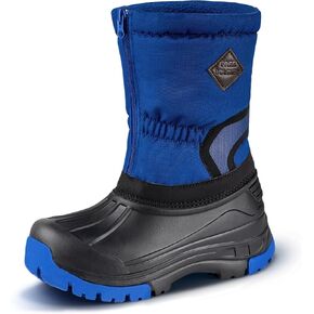 FREE SOLDIER Snow Boots for Kids Waterproof with Zipper Winter Warm Non Slip Cold Weather Outdoor Boy's Boots