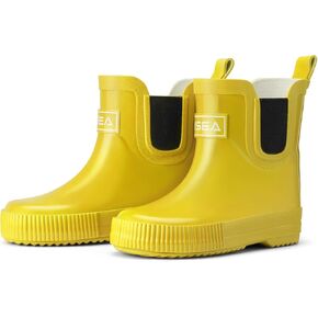 HISEA Kids Ankle Rain Boots Waterproof Deck Rubber Shoes for Boys Girls (Toddler/Little Kid/Big Kid) in Kuwait