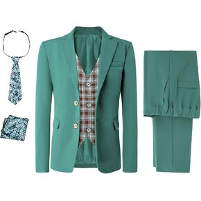 nilikastta Boys Suit Slim Fit 5 Piece Kids Suit for Wedding 6-10 Years
