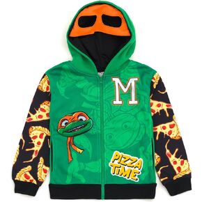 Teenage Mutant Ninja Turtles Fleece Zip Up Cosplay Hoodie Toddler to Big Kid Sizes (2T - 10-12)