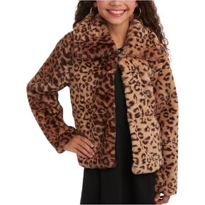 URBAN REPUBLIC Girls' Bolero Jacket - Stylish Cropped Faux Fur Bolero Cardigan - Fashion Outerwear Jackets for Girls (7-14)