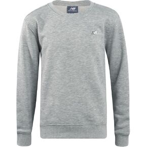 New Balance Boys' Sweatshirt - Soft Fleece Pullover Crewneck Active Logo Sweatshirt for Boys (Sizes: 8-20)