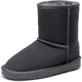 DREAM PAIRS Girls Boys Boots Kids Faux Fur Lined Winter Snow FuzzyClassic Kid's Mid Boot