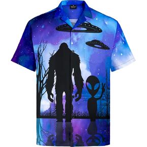 Funny Mens Hawaiian Shirts Short Sleeve Button Up Beach Summer Button Down Hawaiian Shirt for Men Big and Tall