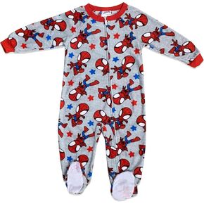 Royal Boys One-Piece Fleece Pajamas - Zip-Front, Flame Resistant, Loose Fit, Cozy Winter Sleepwear for Toddlers