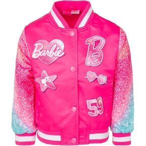 Barbie Girls Varsity Bomber Jacket Little Kid to Big Kid Sizes (4-14-16)