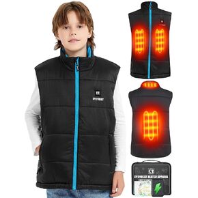 Kids Heated Vest - Boys and Girls Lightweight Heating Vest Jacket Coat With Battery Pack Heated Clothing for Skiing